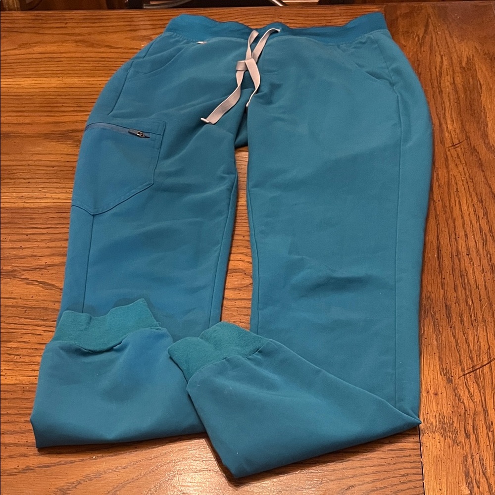 Figs Zamora Teal Scrub Pants, size XS/T